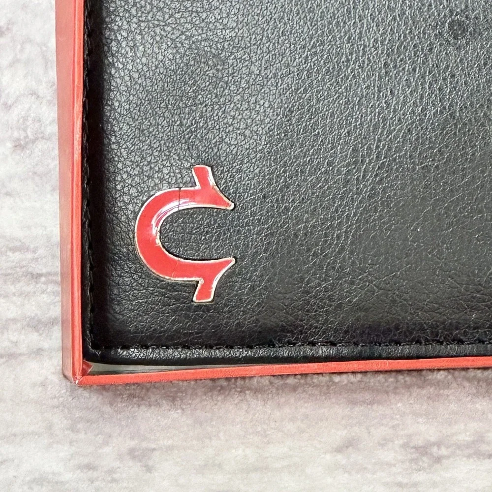 NIB‎ True Religion Bifold Black Wallet Horseshoe Red Key Fob Gift Set MSRP $60
