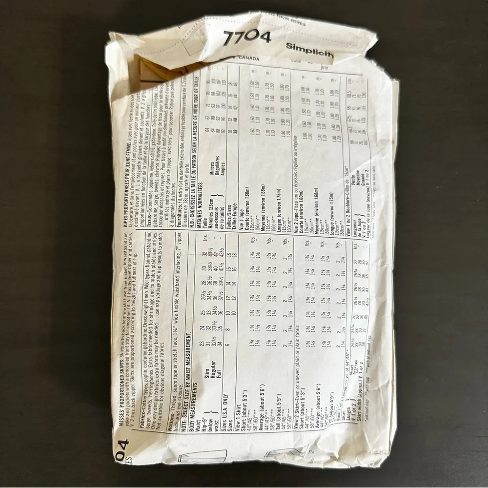 Vintage 1986 simplicity
