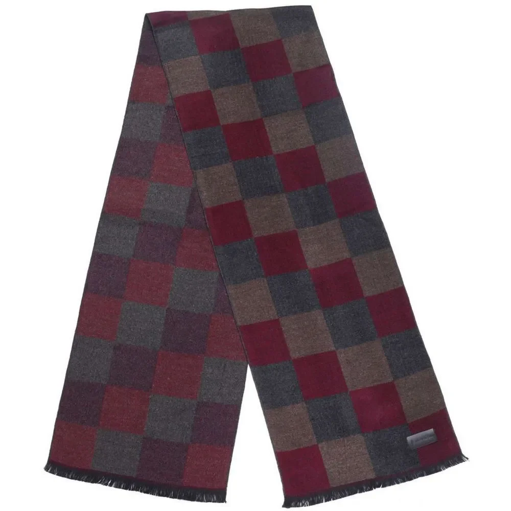 Mio Marino Men's Cashmere Feel‎ 100% Cotton Multi Square Scarf