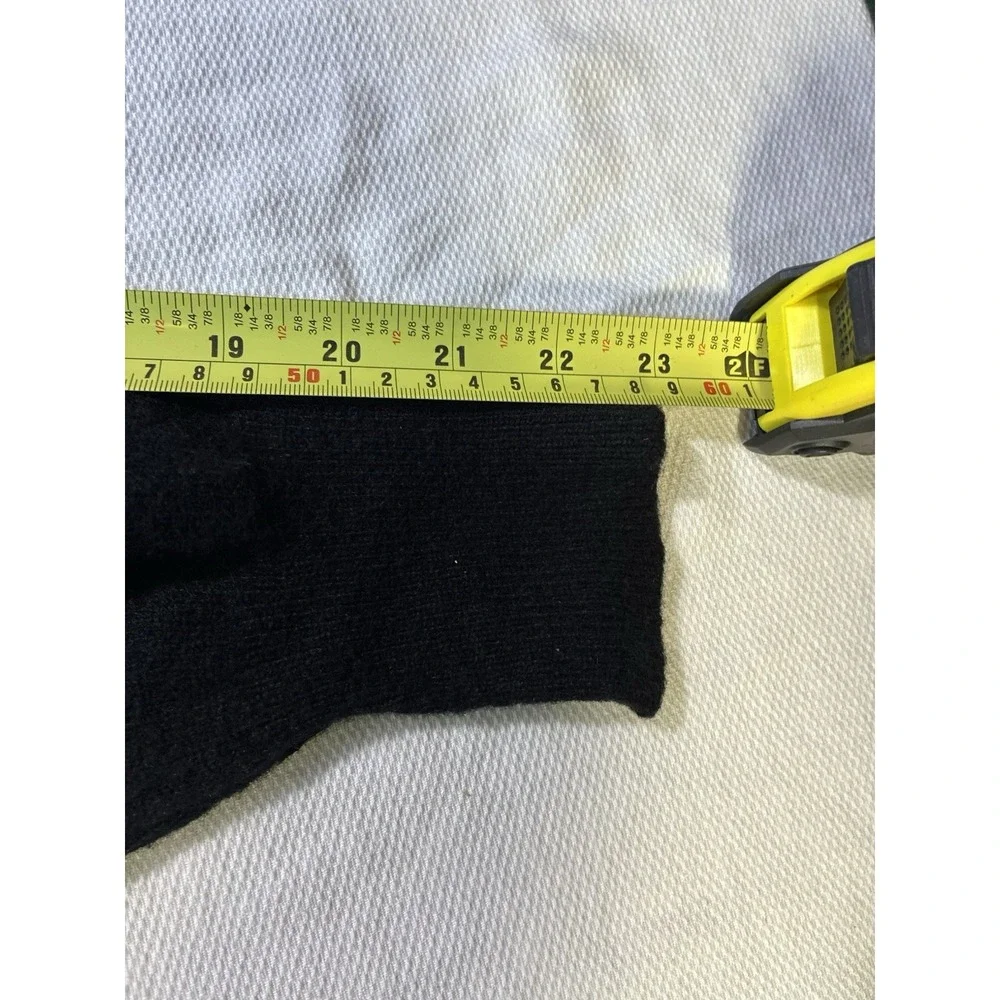 Vintage Polo Ralph Lauren Lambswool Sweater Large Black Quarter Button Pink Pony