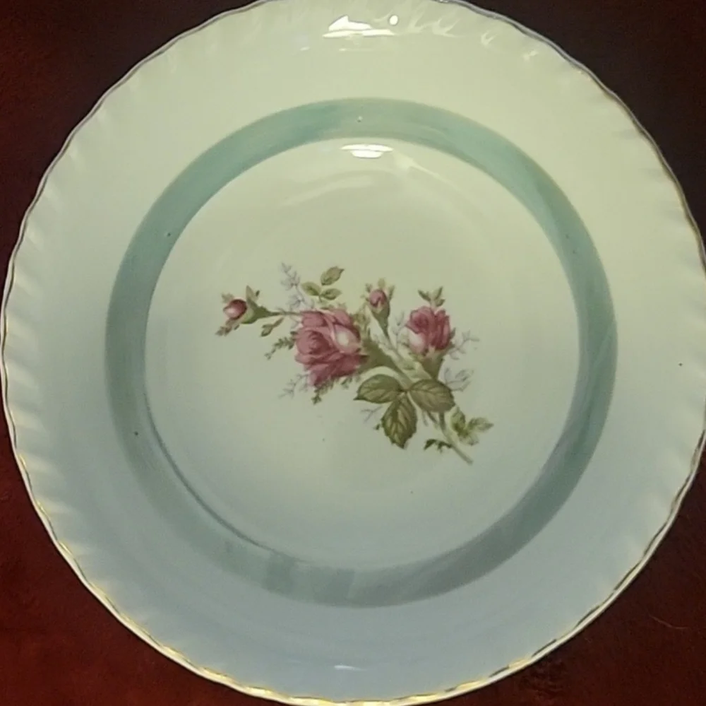 Vintage Westwood Bone China Elegant Lusterware‎ Floral Gold Rim Serving Bowl