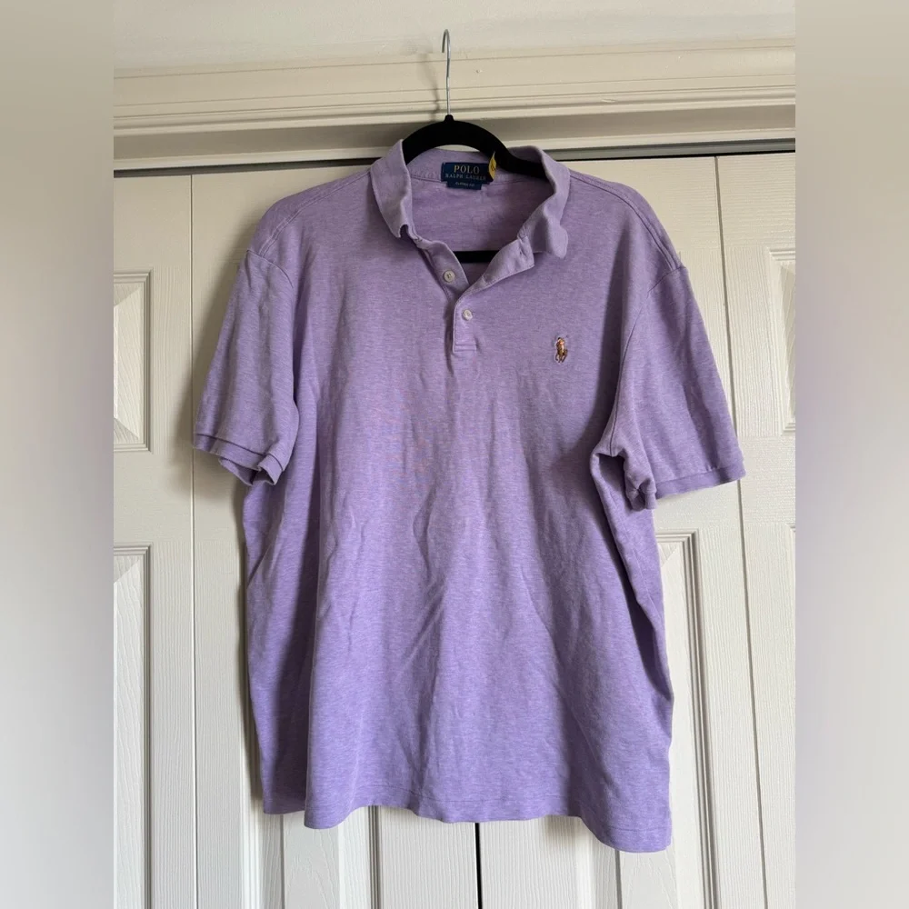 Polo Ralph Lauren Classic Fit Polo, Light Purple Size Large