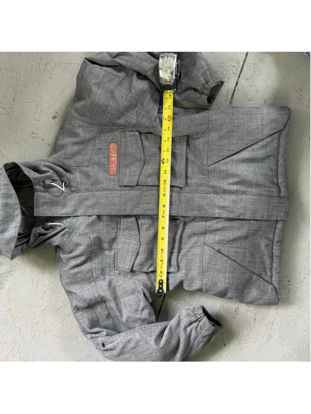 Burton Kids Gray Textured Insulated Snowboard Jacket Youth Small