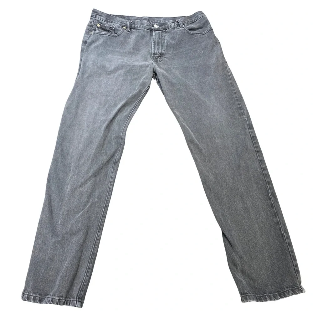 Levi's 501 Original Fit Straight Leg Jeans Men's Size 38x32‎ Black Wash Denim