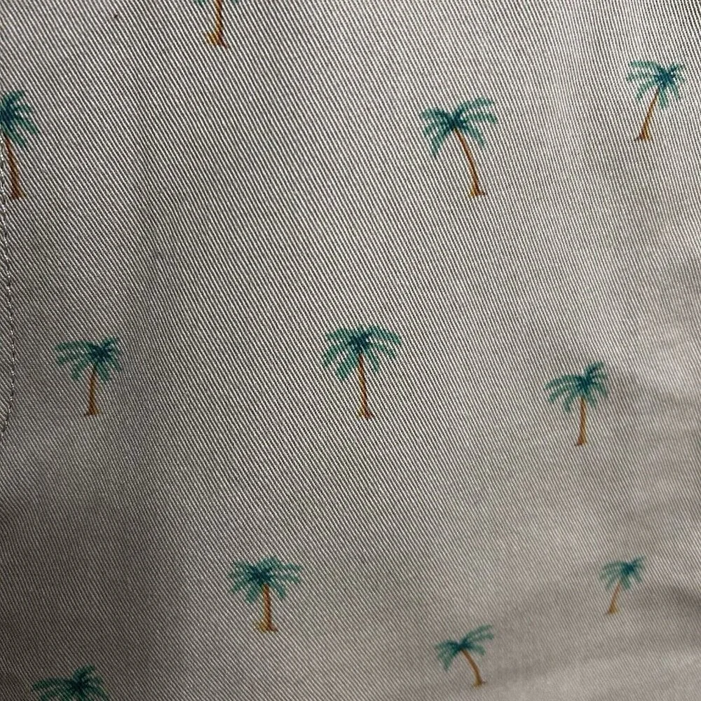 J. Crew Shorts‎ Mens 32 Khaki Summer Re-Imagined Palm Trees Tan Chino 9