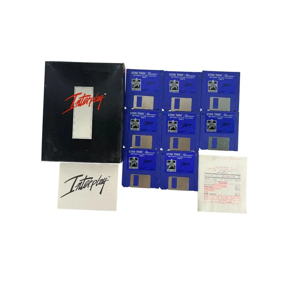 Star Trek 25th Anniversary PC Game IBM Tandy DOS 3.5‎ Floppy Disks Interplay