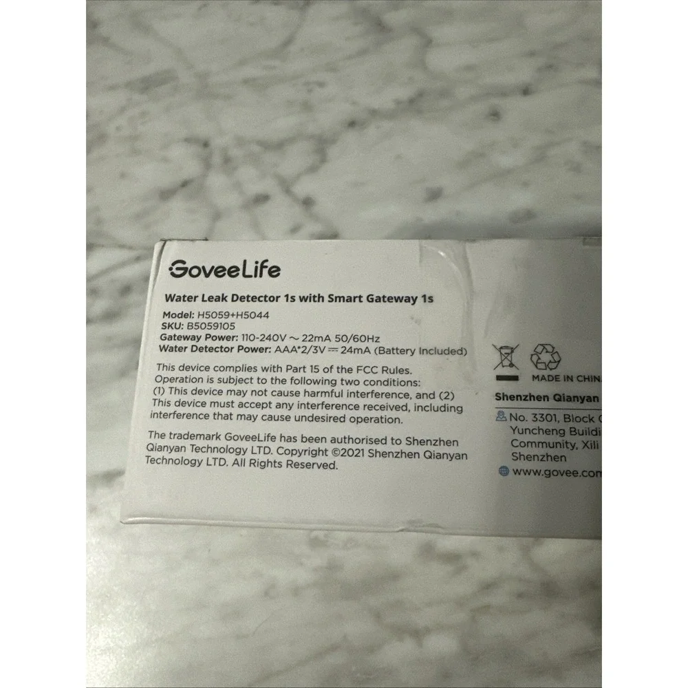 GoveeLife Upgraded Smart Water Leak Detector 1s with 1804ft Ultra-Long Range ...