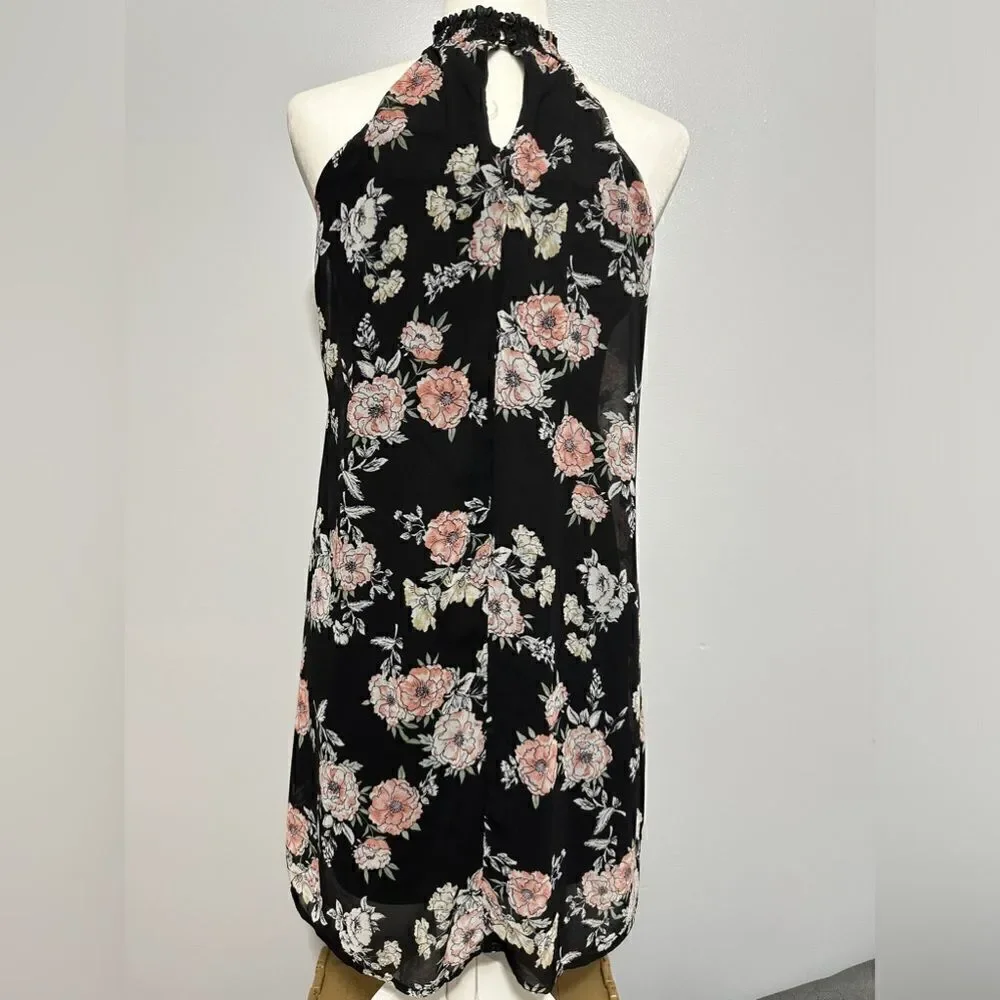 As U Wish black floral dress. Size S