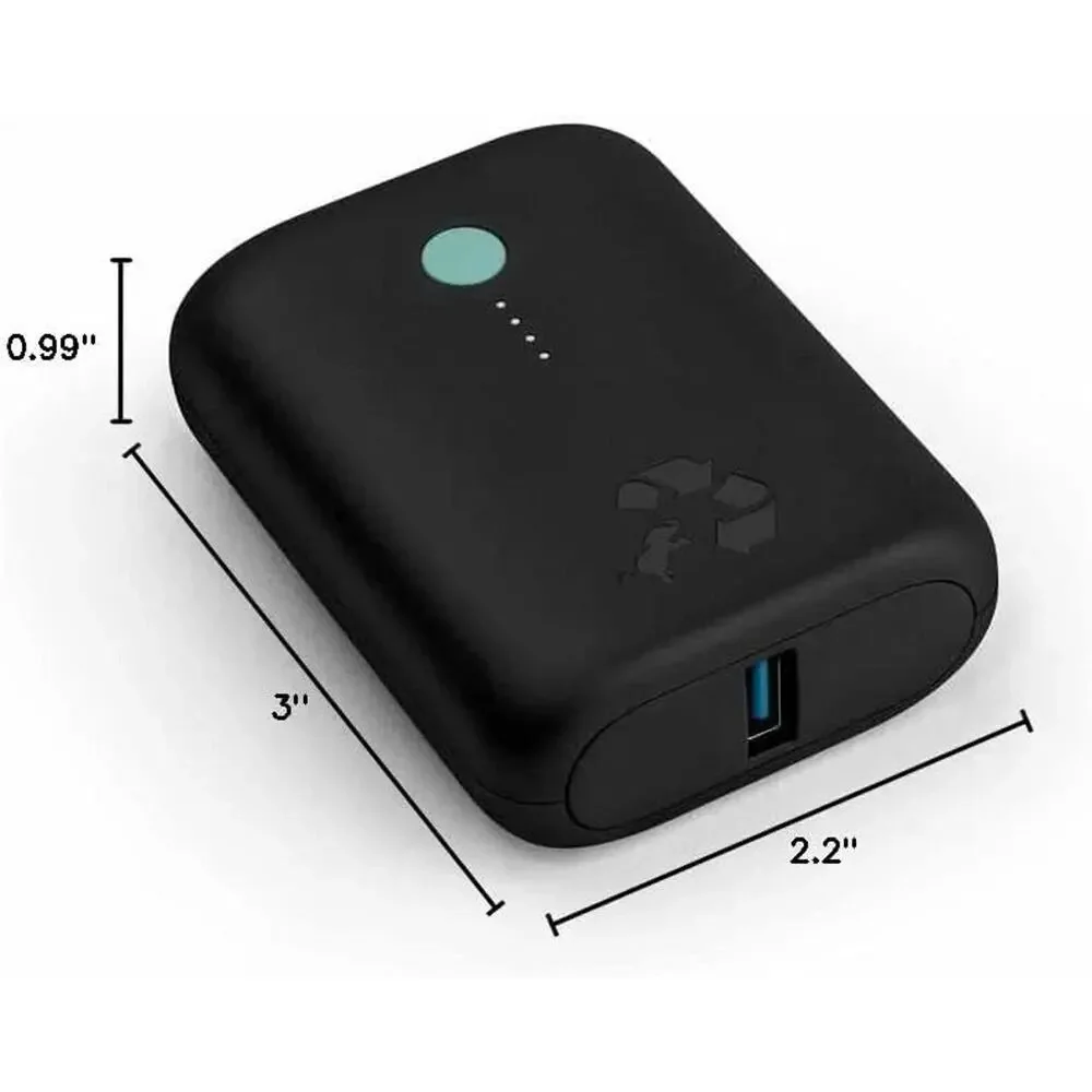 Nimble Champ Lite 5K Portable Charger, 15W USB-C Fast Charging Power Bank, Black