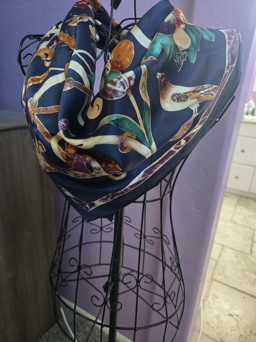 Anne Klein scarf ornate