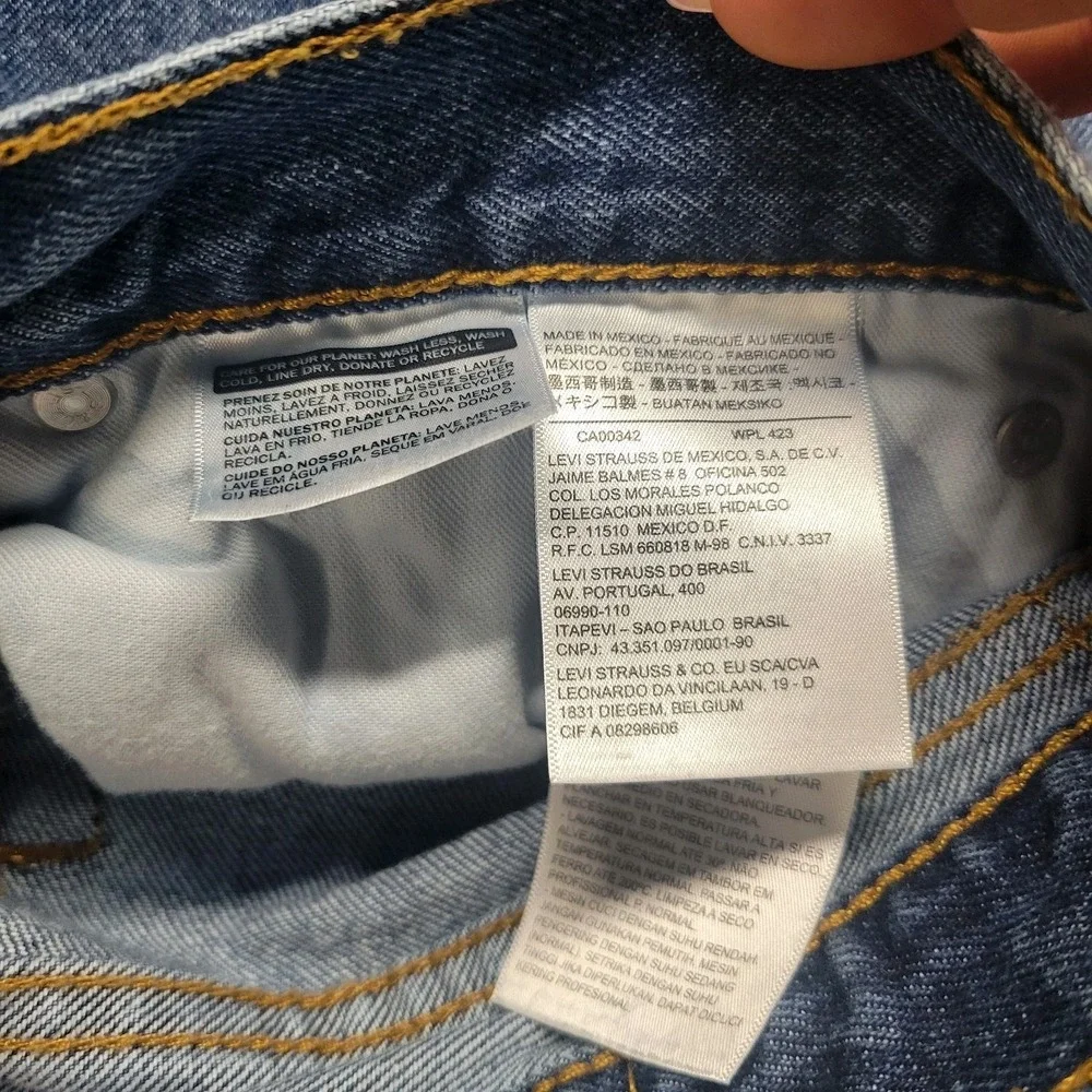 Levi's 505 Regular Fit Straight Leg Blue Denim Jeans Mens Size 36x30