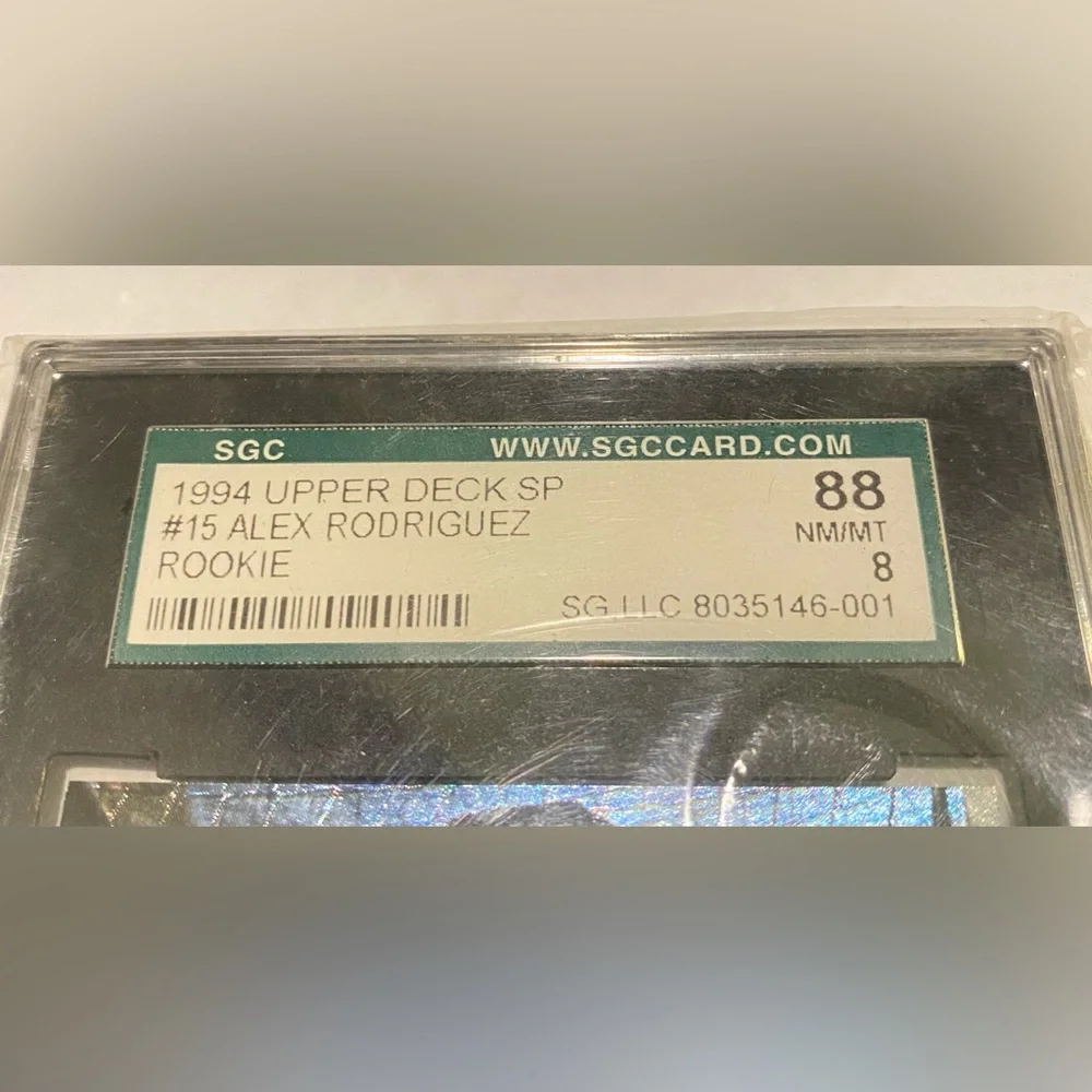 1994 Upper Deck Baseball Card SGC Graded alex rodriguez