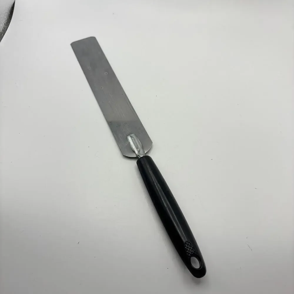 Vintage EKCO USA Stainless Steel Icing Spatula Black Handle Baking Tool