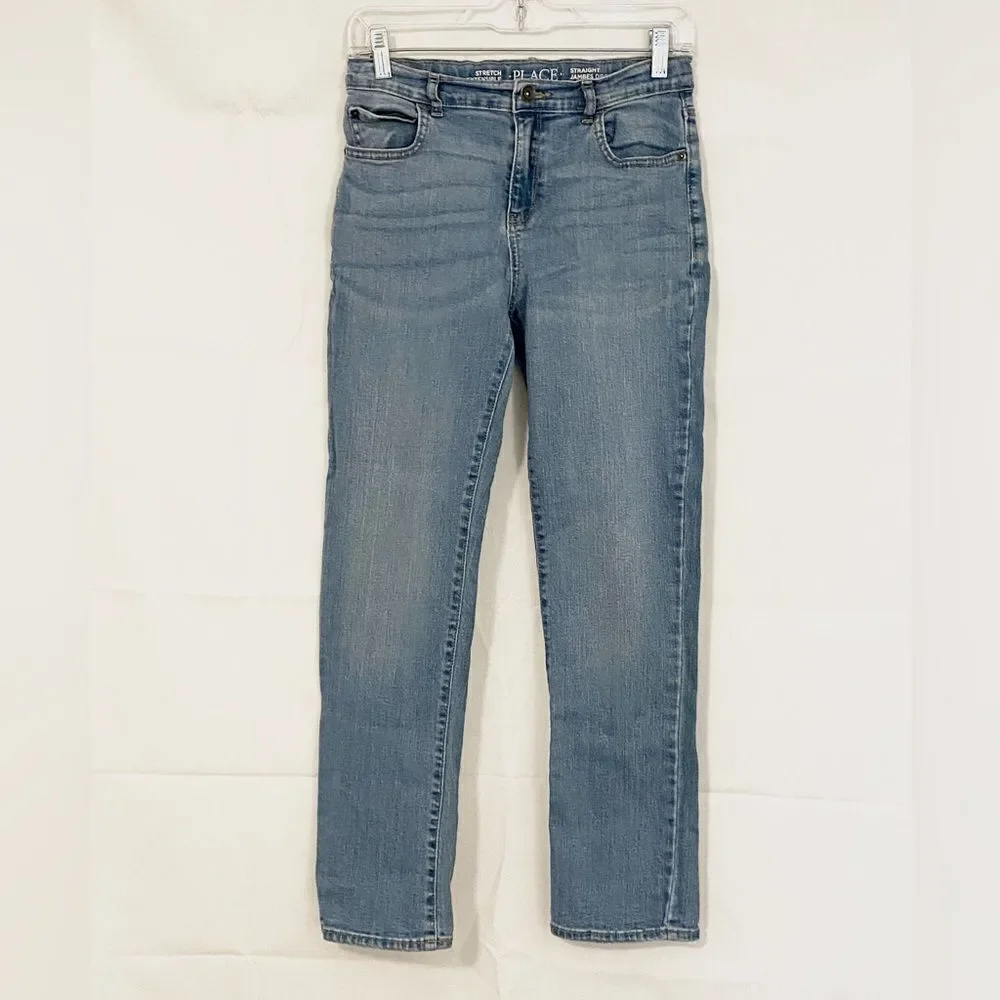 The Children’s Place adjustable waist boys jeans straight leg size 14. Lot of 2.