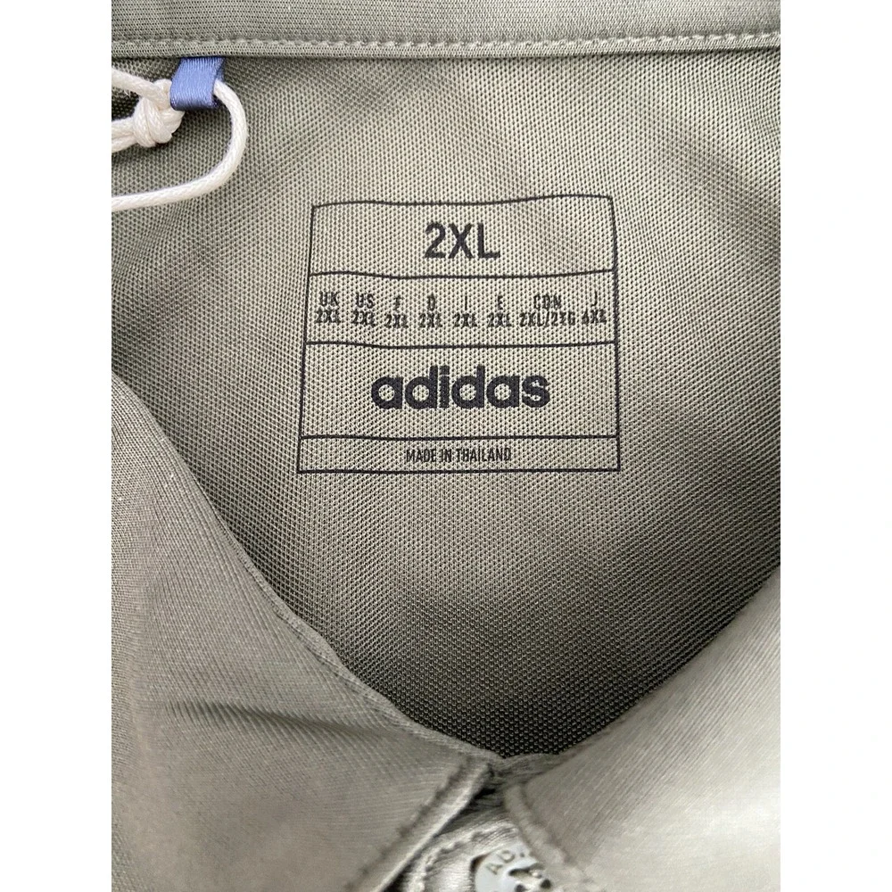 Men's Adidas Chest Print Polo Olive‎ Strata XXL New