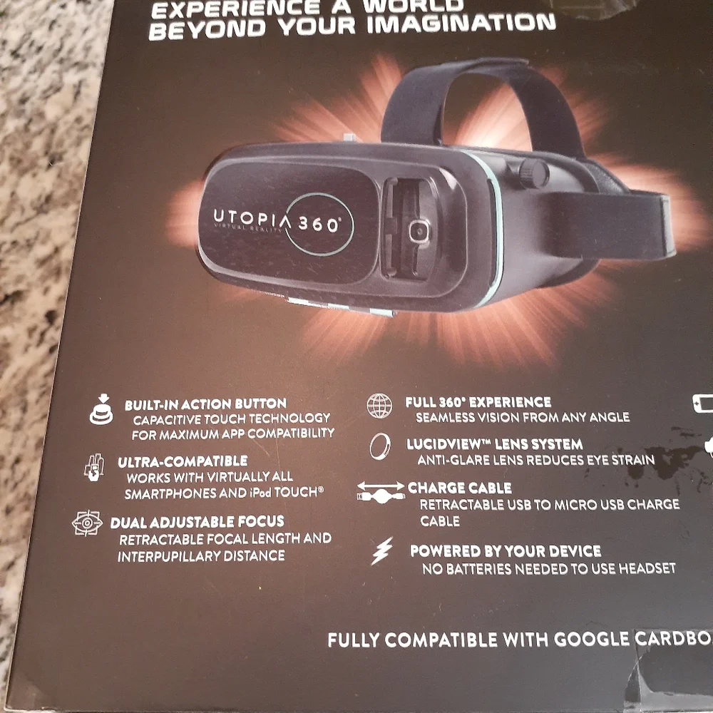 New! Utopia 360 Virtual Reality 3D Headset Vintage Find