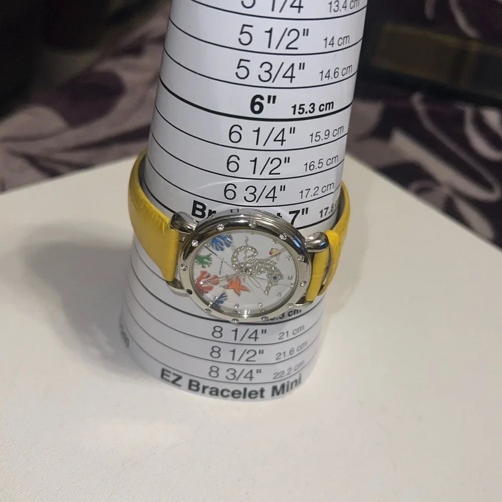 ♦️ Yellow Leather Strap Women's Watch‎