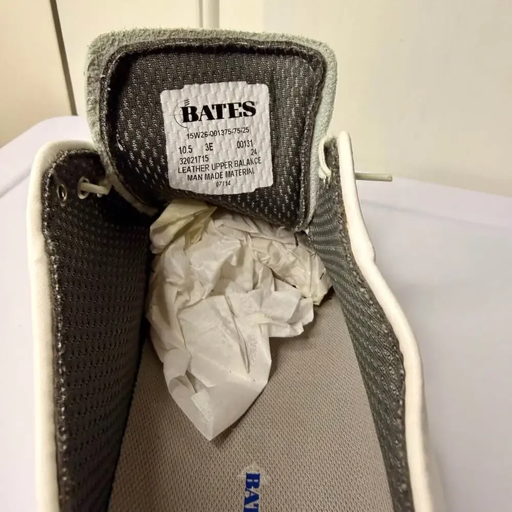 Bates white leather