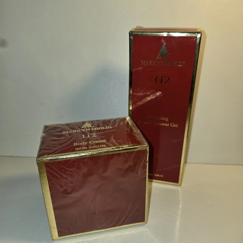 Marilyn Miglin 112 Hydrating Bath & Shower Gel 8 fl. oz and Body Creme‎ 4oz. NEW