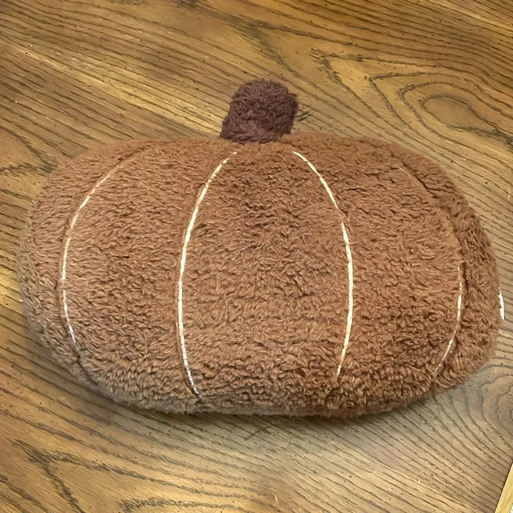 Rachel Ashwell pumpkin‎ pillows, 3 available-1 orange and 2 brown