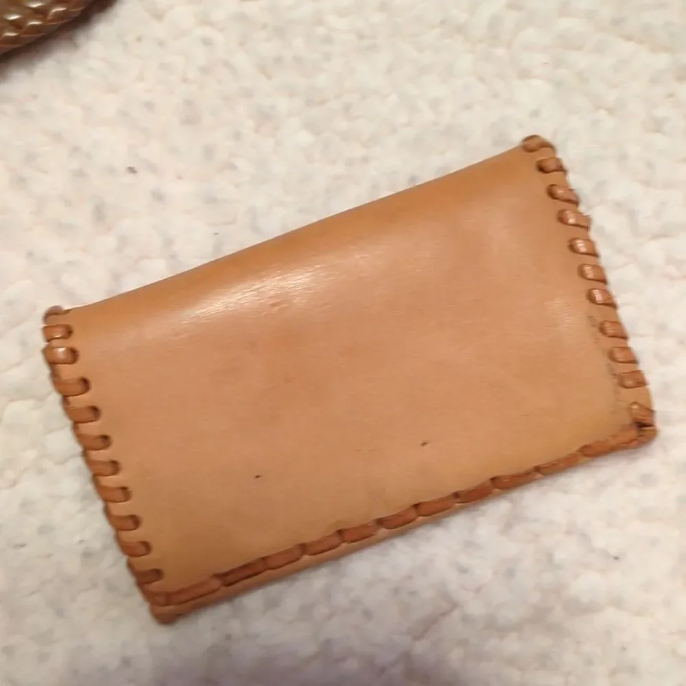 Vintage wallets and coin purse, hand-tooled & stitched‎