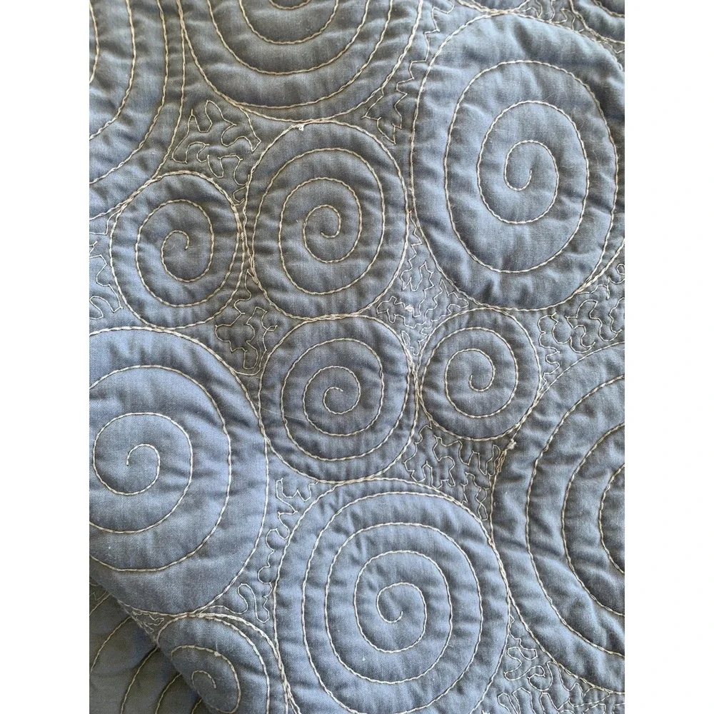 Nicole Miller reversible spread blue