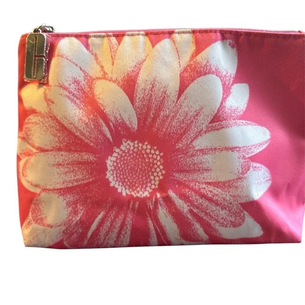 Clinique Floral Pink Cosmetic Bag New