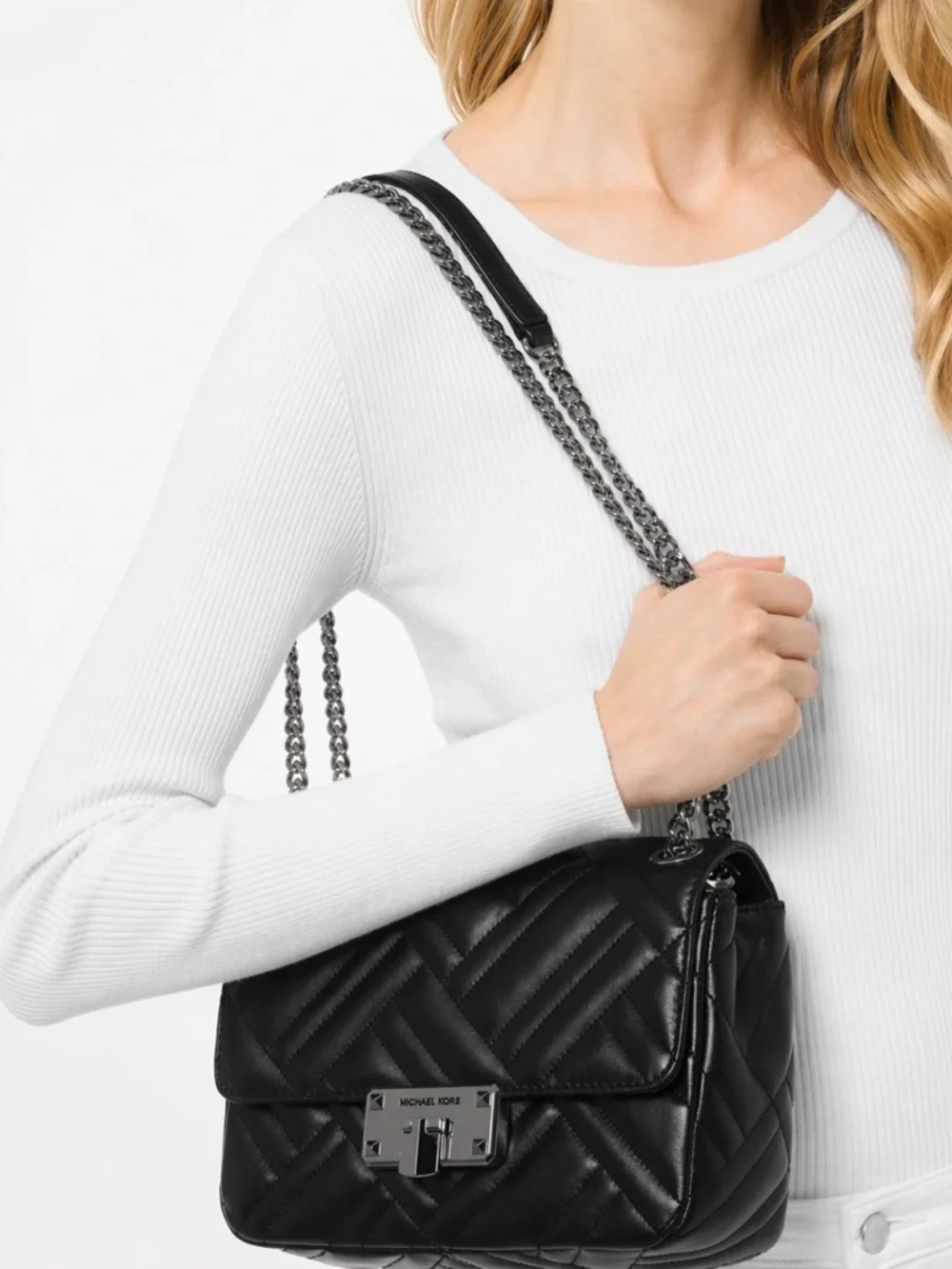 Michael Kors Black Peyton Shoulder Bag
