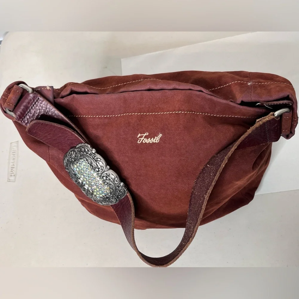 Fossil rhinestone buckle
