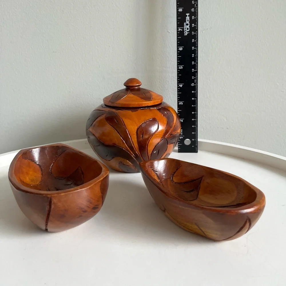 Vintage handcrafted wooden