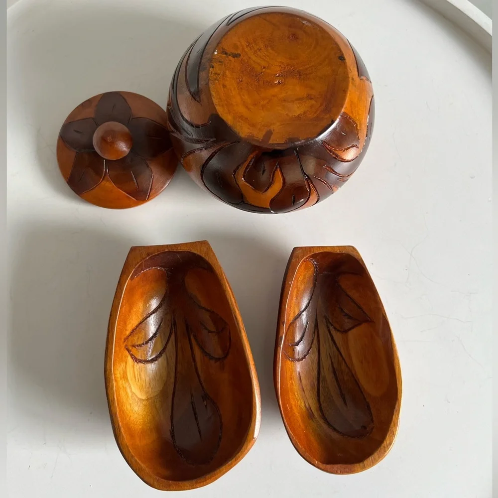 Vintage handcrafted wooden