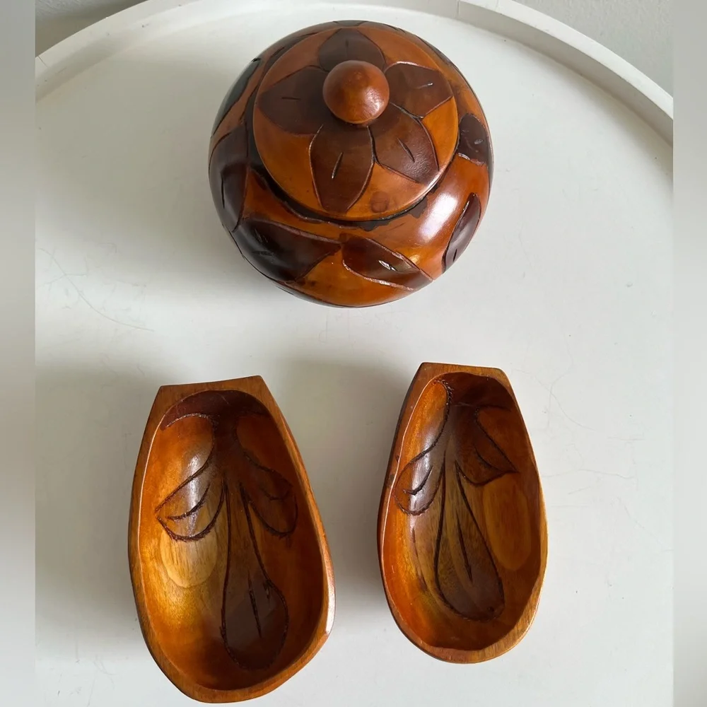 Vintage handcrafted wooden