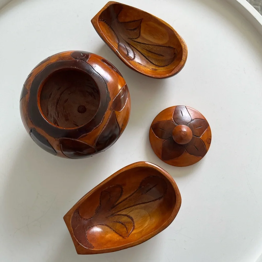 Vintage handcrafted wooden