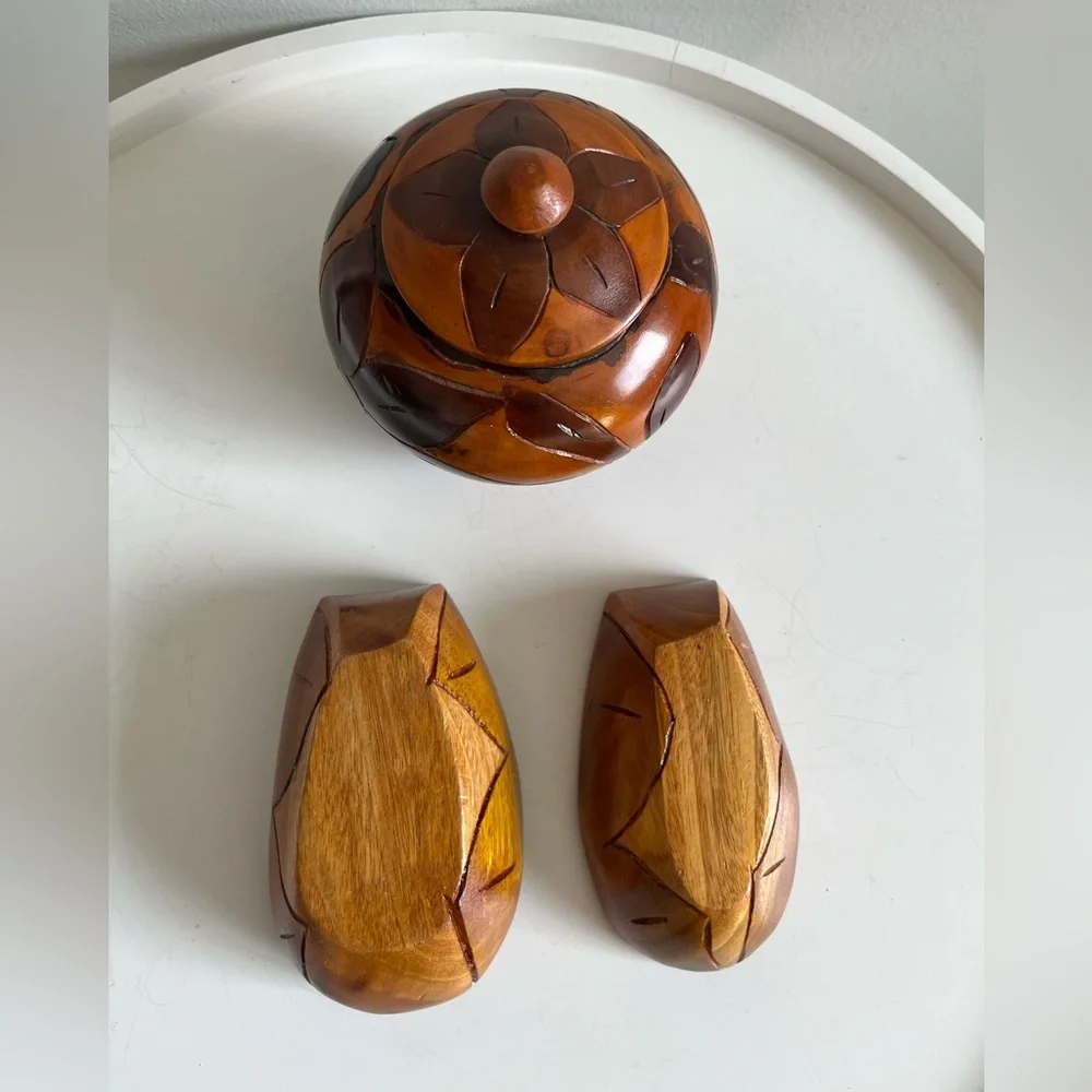 Vintage handcrafted wooden