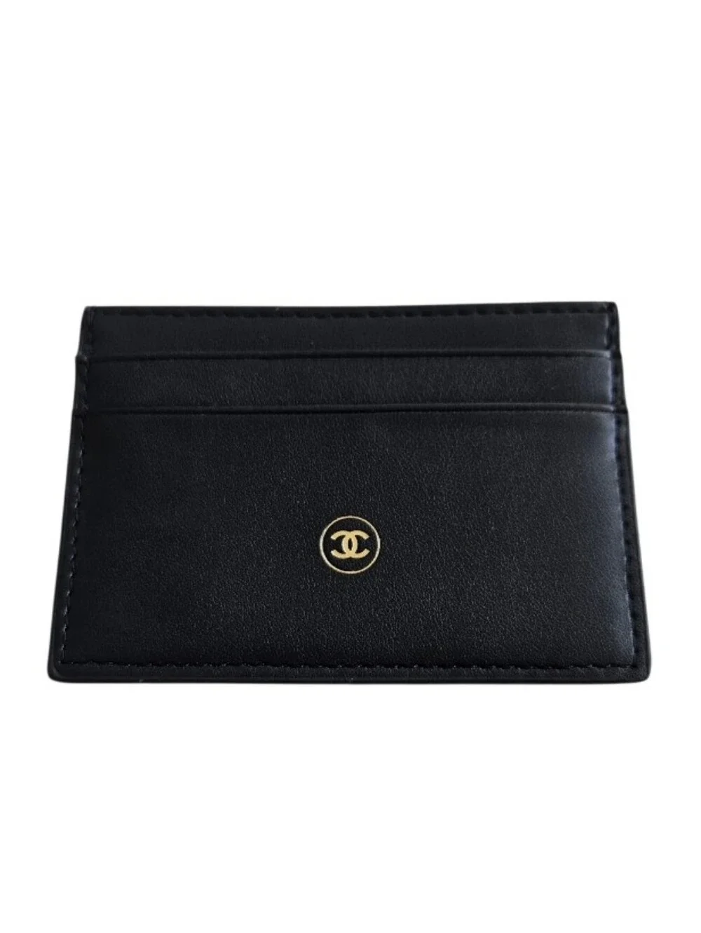 CHANEL bleu front leather