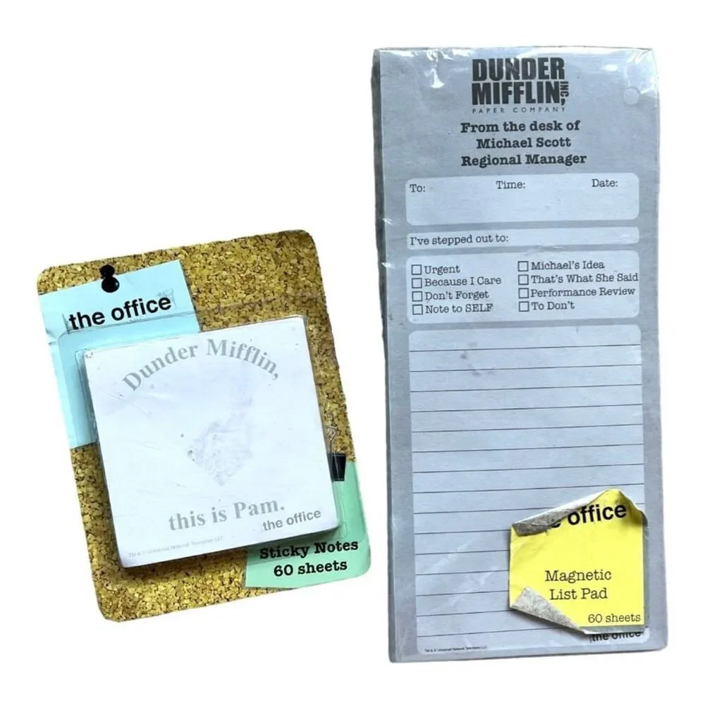 New Dunder Mufflin This is Pam The Office Sticky Notes & To Do List Note Pad