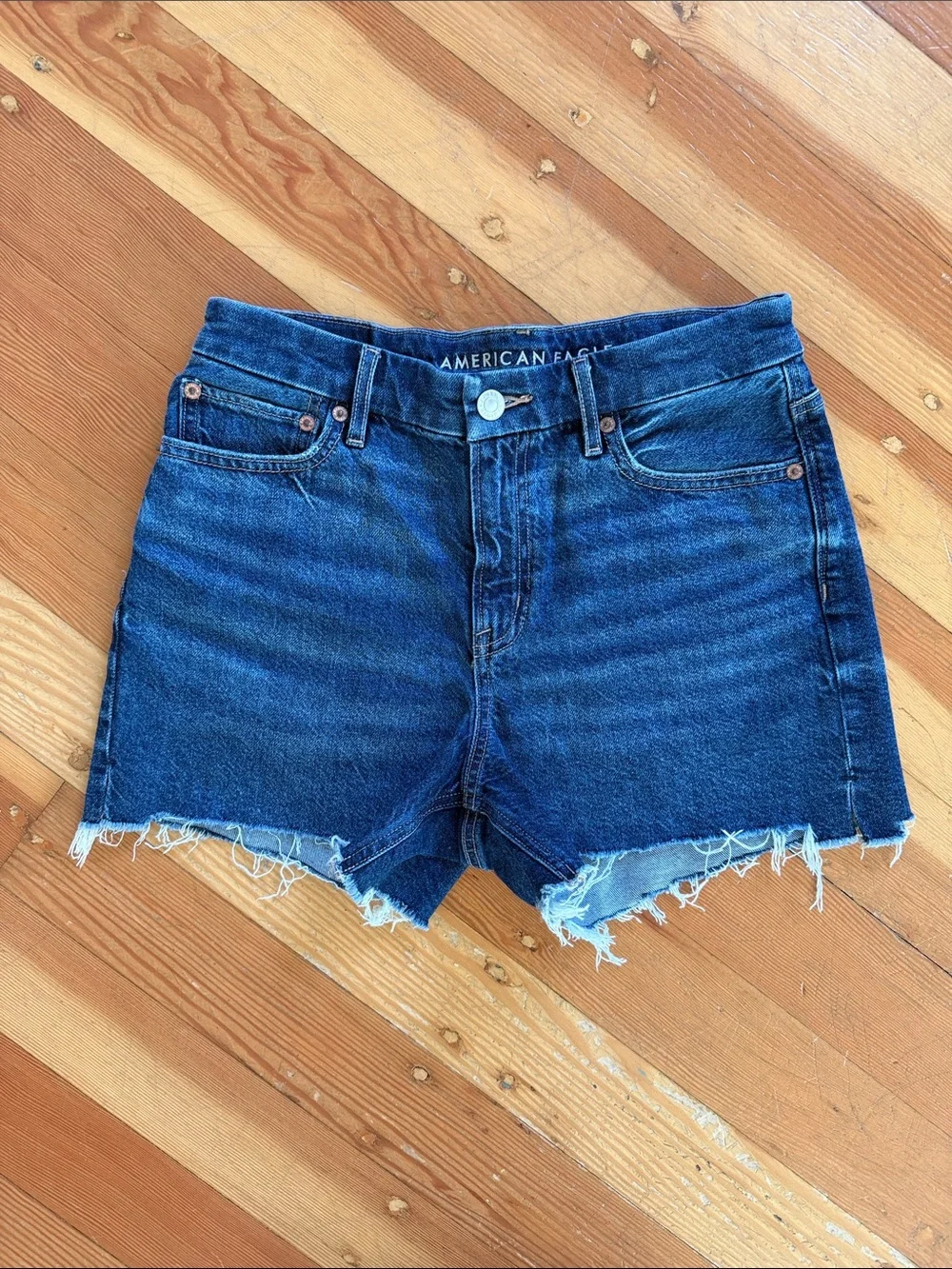 American Eagle Strigid Cut Off Jean Shorts 2