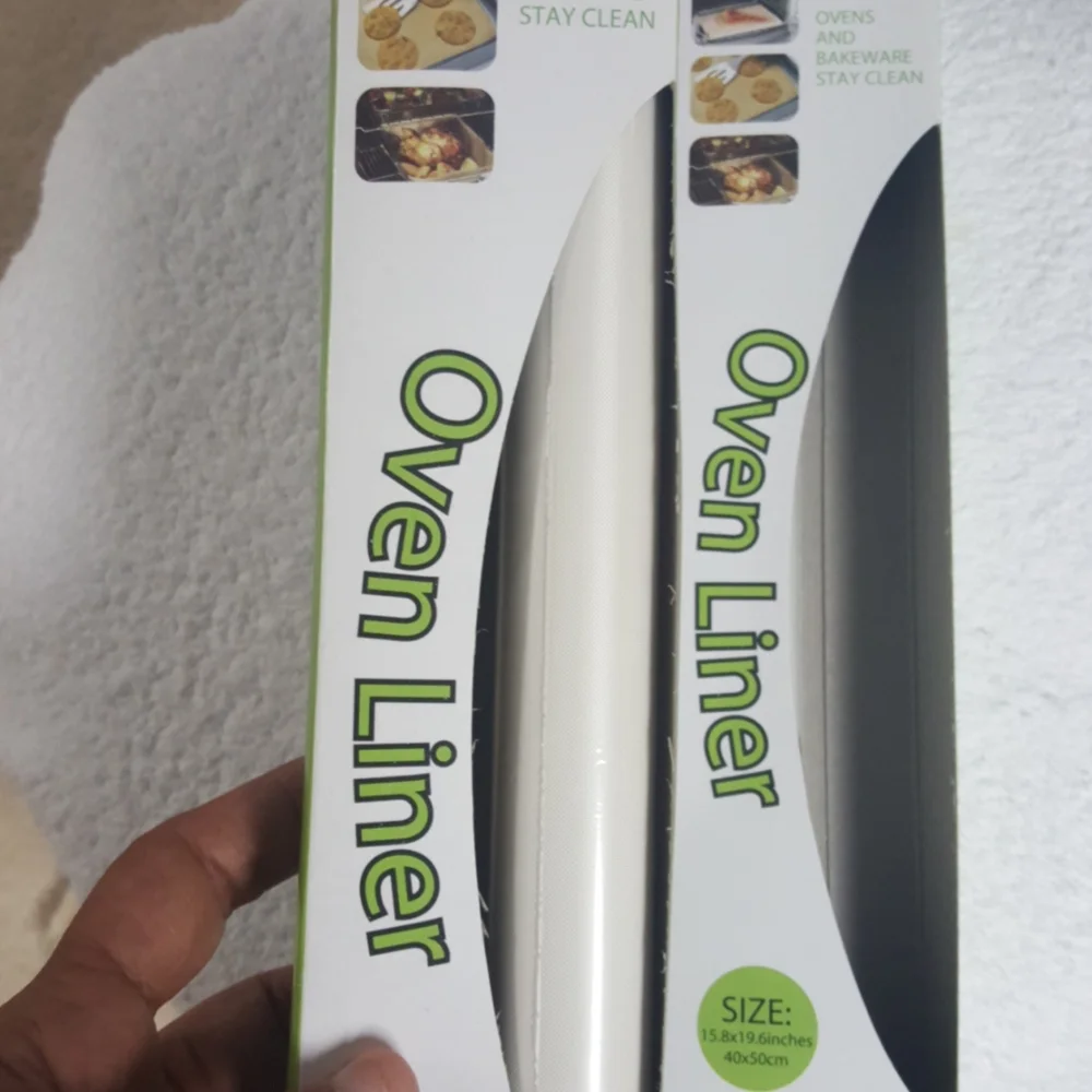 New lot 2 oven liners 15.8 x 19.6 in white resuable As Pictured