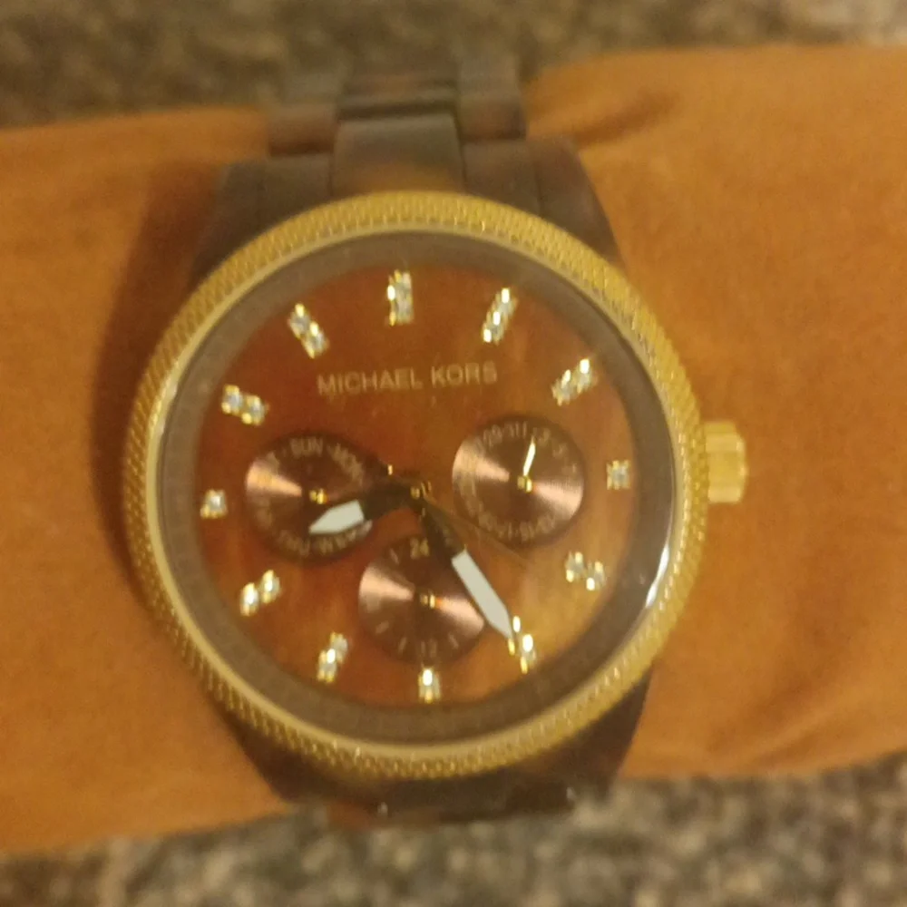 Michael Kors Gold and Brown Chronograph Women's Watch Mk 5038 Ritz