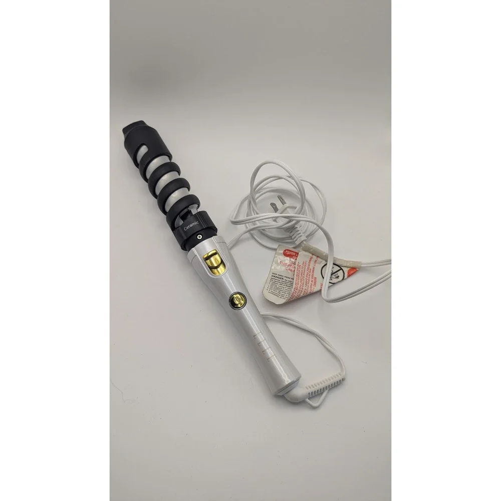 Elle Ceramic‎ Spiral Curling Iron EL8410-WHT White Gold 19mm-32mm Hair Stylist