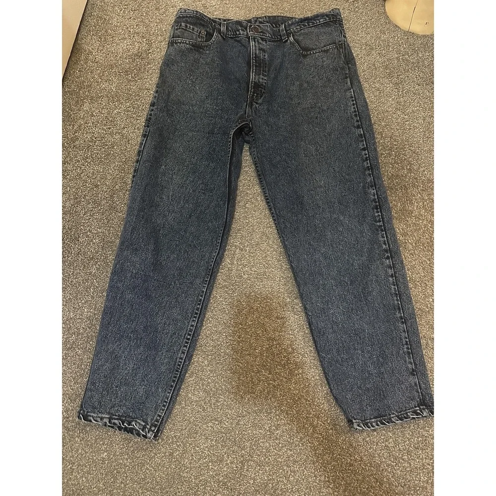 Levi's 550 Jeans Mens 36x30 Dark Stonewash Relaxed Fit Tapered Leg Denim Classic