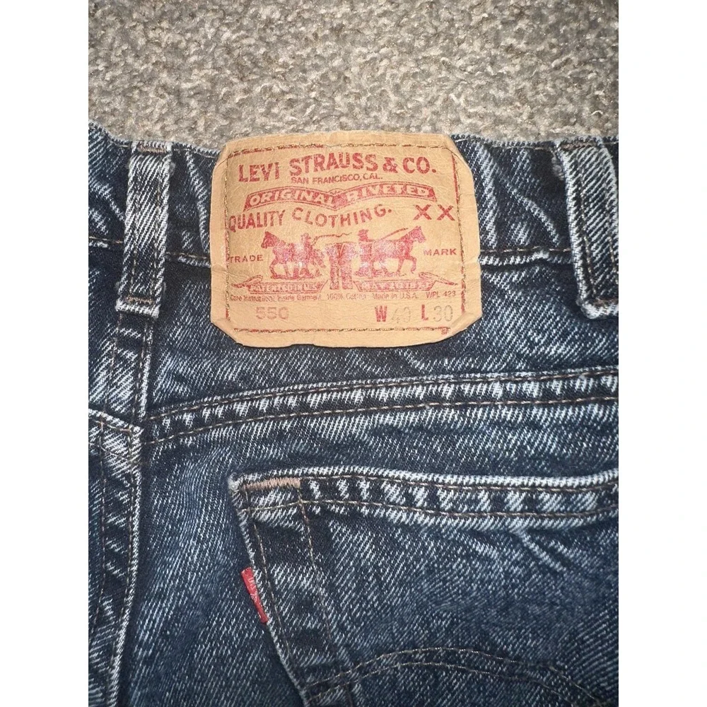 Levi's 550 Jeans Mens 36x30 Dark Stonewash Relaxed Fit Tapered Leg Denim Classic