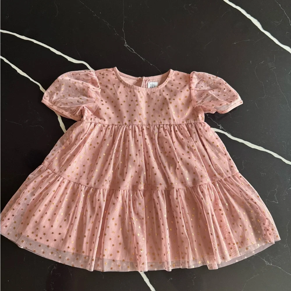 GAP‎ Pink Dress with Gold Stars