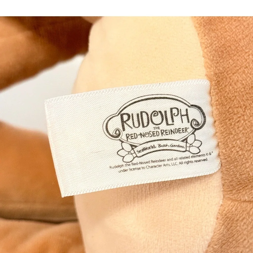 Clarice Rudolph Red‎ Nosed Reindeer Plush Stuffed Animal Bow Holiday Toy