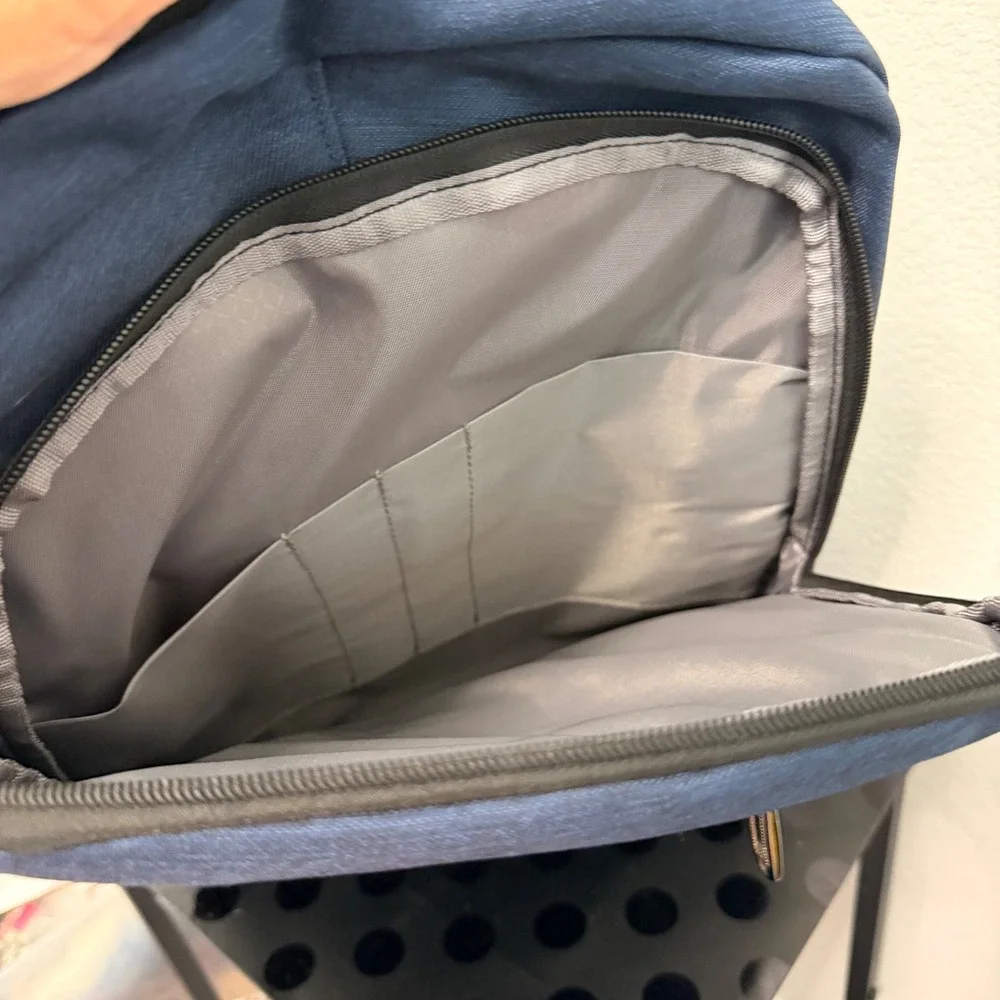 Laptop Backpack‎ USB Charging Port Water Resistant Dark Blue Anti-Theft