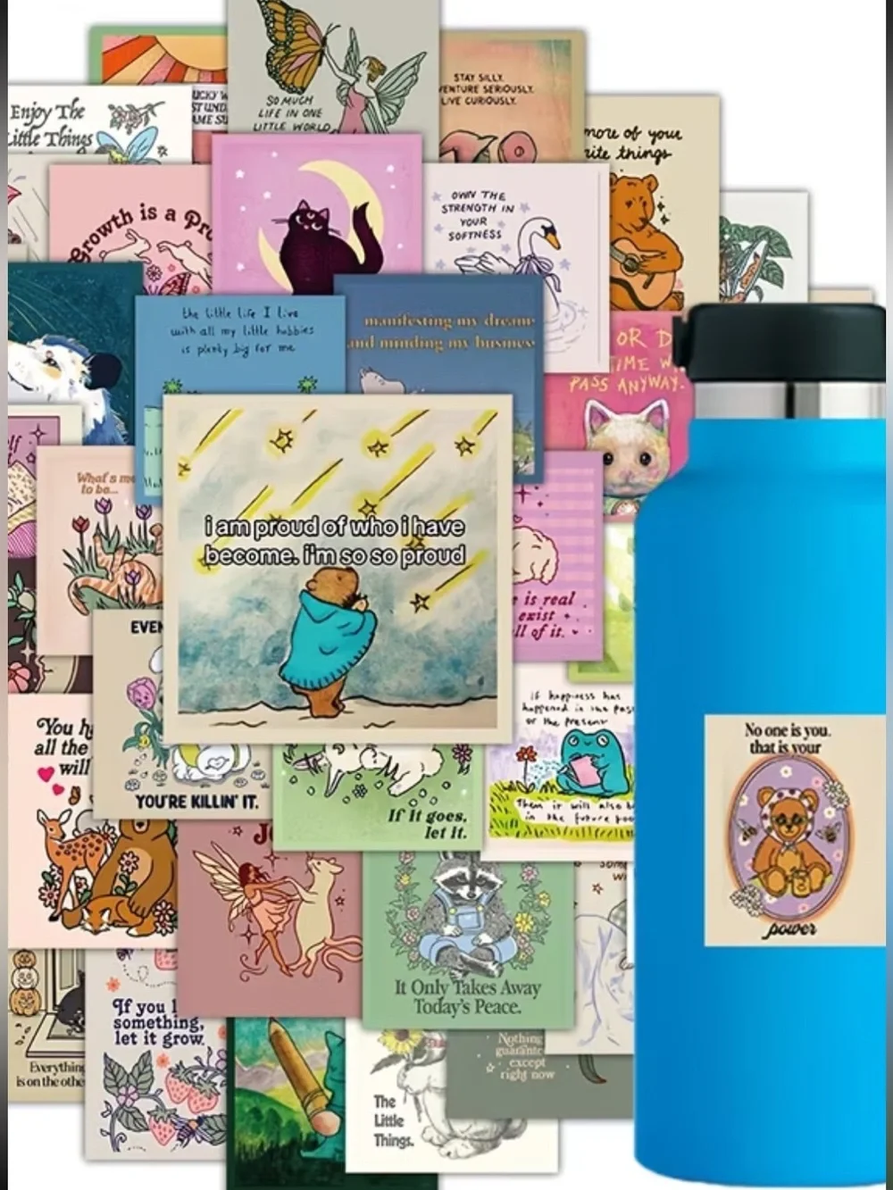 Trendy stickers assorted illustrated