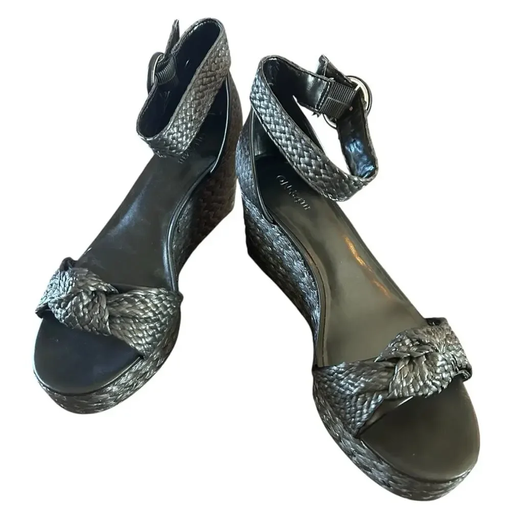 On 34th Nihari Knot Platform Wedge Sandals NEW Size 10