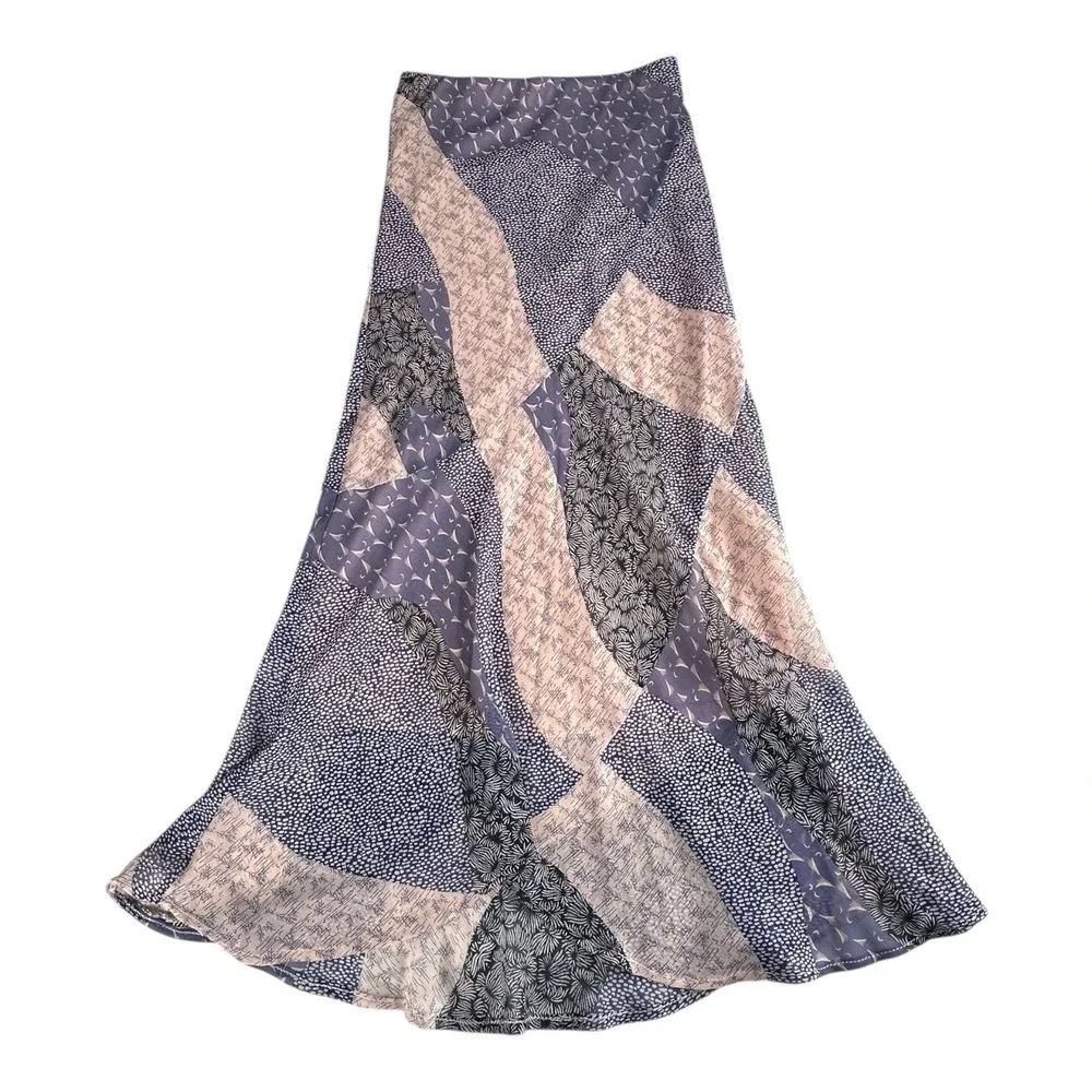 BB DAKOTA BY STEVE MADDEN Sheer‎ Midi Skirt Multicolor Print Size Small