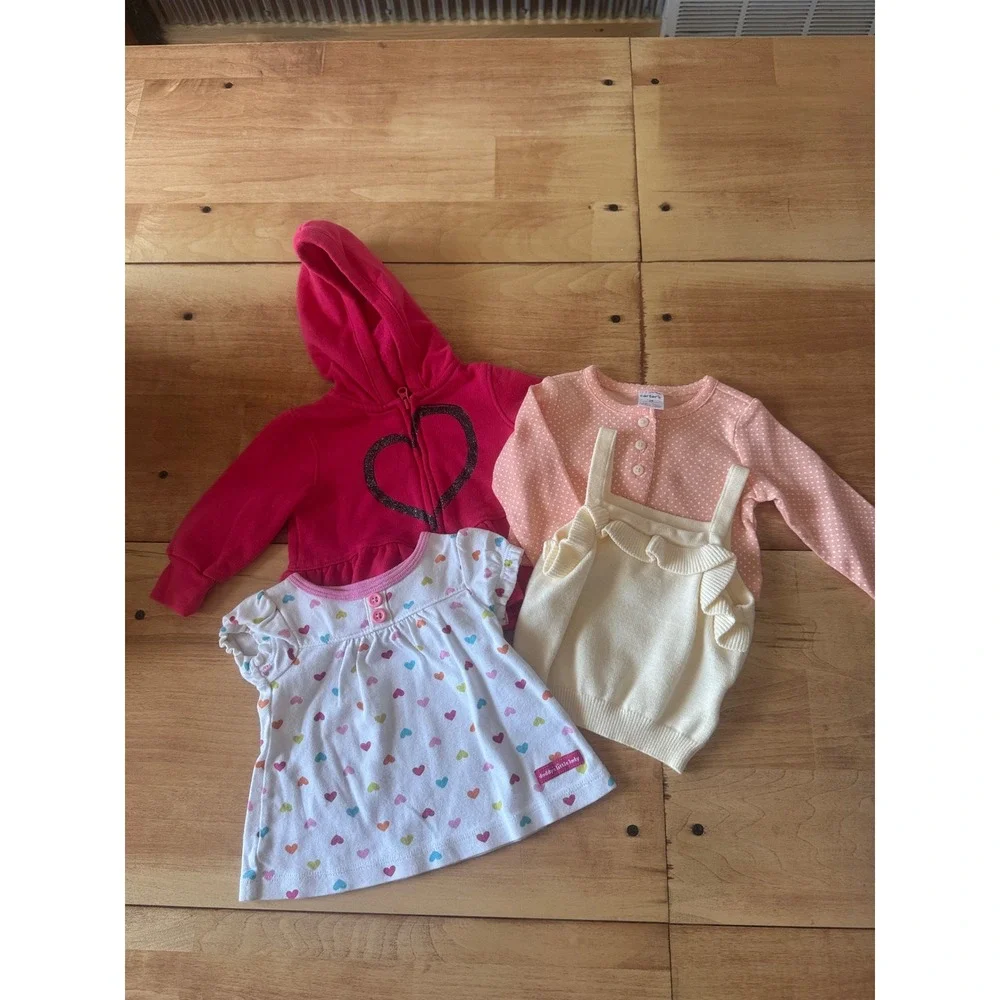 Baby Girls 4 Piece Bundle Carter's Child of Mine‎ Daddy's Little Lady 0-3M