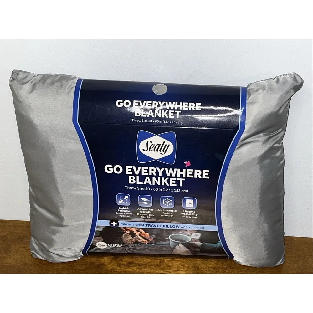 Sealy® Go Everywhere Blanket - Gray - Throw Size 50